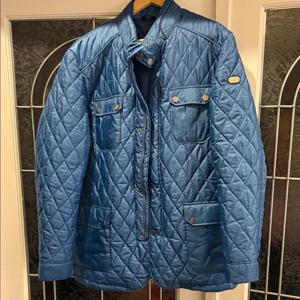 Hugo Boss Quilted Blue Puffer Jacket